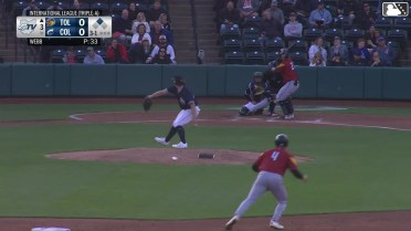 Ben Malgeri doubles (4) on a line drive to right fielder Nolan Jones. Max Burt scores.