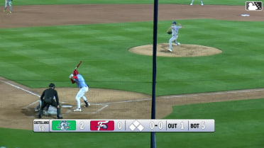 Alex Binelas homers (1) on a fly ball to right center field.