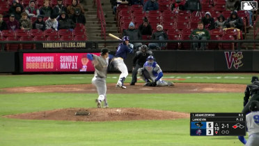Josh Adamczewski out on a sacrifice fly to left fielder Erick Torres. Luis Castillo scores.