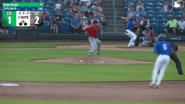Tyriq Kemp doubles (8) on a line drive to center fielder Jacob McCombs. Ramon Ramirez scores.