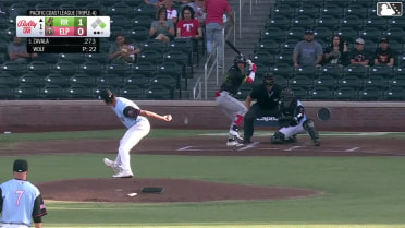 Aaron Zavala doubles (12) on a fly ball to left fielder Samad Taylor. Diego Castillo scores.