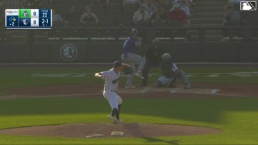 Zach Kokoska doubles (11) on a fly ball to left fielder DJ Gladney. Jack O'Dowd scores.