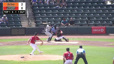 Carlos Colmenarez doubles (5) on a line drive to left fielder Derek Cerda. Tony Santa Maria scores. Ryan McCoy to 3rd.
