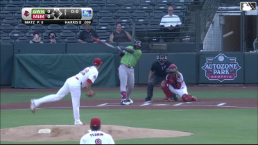 Michael Harris II singles in first rehab at-bat