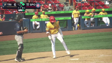 Tevin Tucker doubles (5) on a line drive to center fielder David Mershon. Jacob Hinderleider scores. Caleb Hobson to 3rd.