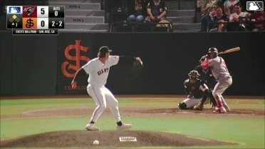Jesus Freitez doubles (8) on a line drive to right fielder Tanner Mally. Juan Martinez scores.