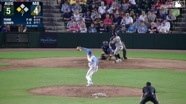 Luis Guanipa doubles (6) on a line drive to left fielder Darlyn De Leon. Alex Lodise scores.