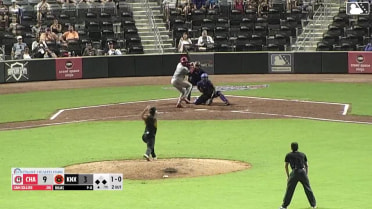 Cam Collier homers (18) on a fly ball to right center field. Carter Graham scores. Yerlin Confidan scores.