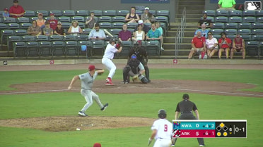 J.T. Arruda singles on a ground ball to right fielder Alberto Rodriguez. Caleb Cali scores.