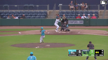 Brett Wisely out on a sacrifice fly to left fielder Caden Connor. Rowdy Tellez scores.