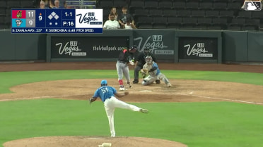 Aaron Zavala homers (4) on a fly ball to right center field.