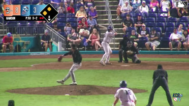 Grayson Fitzwater doubles (7) on a sharp line drive to center fielder Eric Booth Jr. Abraham Nunez scores. Alexander Albertus scores.
