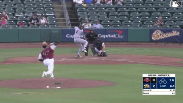 Samuel Zavala homers (10) on a fly ball to right center field.
