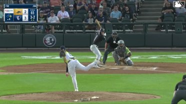 Jake Fox doubles (7) on a line drive to left fielder Jackson Castillo. Bennett Thompson scores.