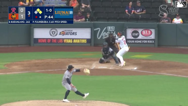 Brayan Buelvas doubles (14) on a line drive to left fielder Michael Arroyo. Darell Hernaiz scores. Joey Meneses to 3rd.
