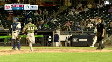 Josh Caron triples (1) on a line drive to left fielder Josue De Paula. Hunter Fitz-Gerald scores. Boston Smith scores.