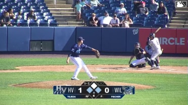 Enmanuel Tejeda called out on strikes and Kyle West caught stealing 2nd, catcher Kevin Bazzell to second baseman Angel Feliz to catcher Kevin Bazzell.