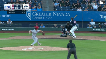 Jose Fernandez triples (3) on a line drive to center fielder Stuart Fairchild. Kristian Robinson scores. Demetrio Crisantes scores.