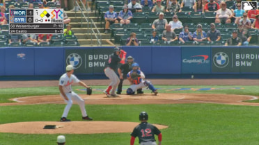 Allan Castro singles on a ground ball to left fielder Nick Morabito. Vinny Capra scores. Mickey Gasper to 3rd.
