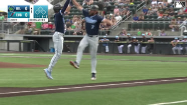 Druw Jones launches his first home run of the season