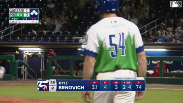Dyan Jorge grounds into a double play, second baseman Aroon Escobar to shortstop Bryan Rincon to first baseman Austin Murr. Zach Kokoska out at 2nd. Dyan Jorge out at 1st.