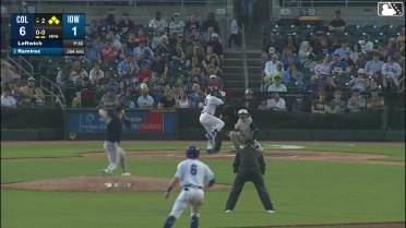 Pedro Ramírez hit by pitch. James Triantos scores. Owen Miller to 3rd. Justin Dean to 2nd.