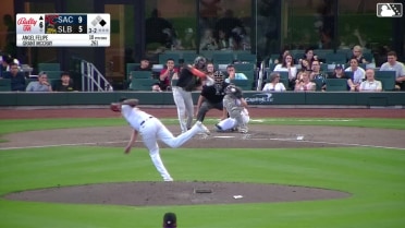 Grant McCray hits an inside-the-park home run