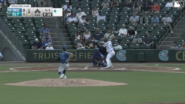 Jason Matthews homers (2) on a fly ball to left center field.