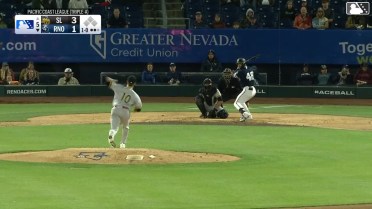 Ryan Waldschmidt homers (1) on a fly ball to left center field.