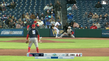 John Rave homers (6) on a line drive to right center field.