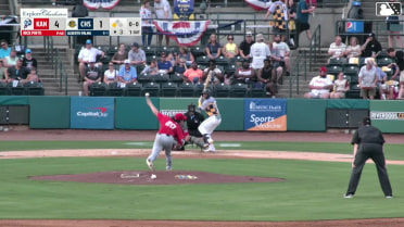 Alberth Palma singles on a ground ball to center fielder Christian Gonzalez. Andreimi Antunez scores.