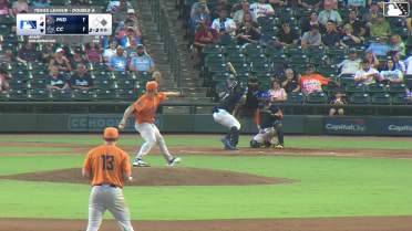 Yamal Encarnacion doubles (10) on a line drive to left fielder Carlos Pacheco. Tyler Whitaker scores.