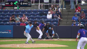 Wyatt Young out on a sacrifice fly to left fielder Eddie Micheletti Jr. JT Schwartz scores.