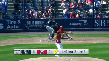 Coby Morales singles on a ground ball to second baseman Carson DeMartini. Jackson Castillo scores. Marco Luciano to 3rd.