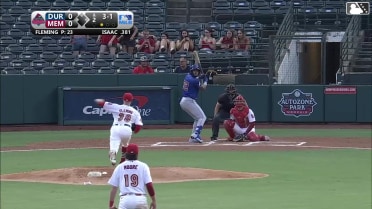 Xavier Isaac homers (3) on a fly ball to left field.