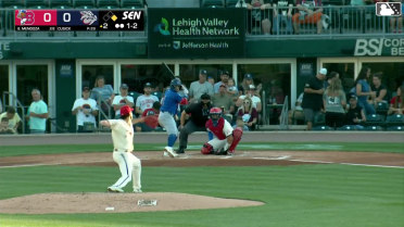 Carlos Mendoza doubles (9) on a line drive to center fielder Kameron Misner. Ismael Munguia scores. Carlos Mendoza to 3rd. Carlos Mendoza advances to 3rd, on a fielding error by center fielder Kameron Misner.