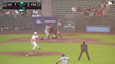 Ivan Luciano doubles (7) on a fly ball to right fielder Cameron Nelson. José Mejía scores.