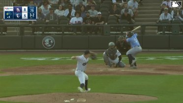 Adrian Pinto singles on a ground ball to left fielder Jackson Castillo. Eddie Micheletti Jr. scores.
