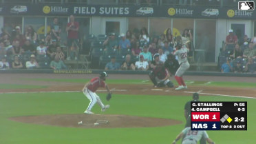 Kristian Campbell singles on a line drive to center fielder Luis Lara. Nate Eaton scores.