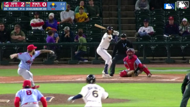 Sam Kulasingam triples (1) on a sharp line drive to center fielder Miguel Ugueto. Rudy Martin Jr. scores.