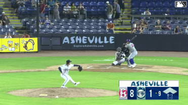 Daiverson Gutierrez homers (8) on a fly ball to left field.