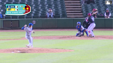 Luis Caicuto out on a sacrifice fly to right fielder John Bay. Raider Tello scores.