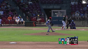 Jose Salas homers (3) on a fly ball to right center field.