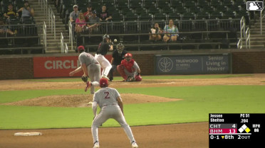 Colby Shelton homers (11) on a fly ball to left field. Anthony DePino scores.