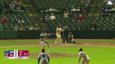 Frainyer Chavez reaches on a throwing error by catcher Canyon Brown. Max Wagner scores. Frainyer Chavez to 2nd. Frainyer Chavez advances to 2nd, on a throwing error by catcher Canyon Brown. Frainyer Chavez advances to 2nd, on a throwing error by catcher Canyon Brown.