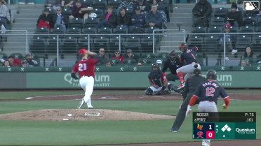 Junior Perez out on a sacrifice fly to center fielder Brennen Davis. Joey Meneses scores. Cade Marlowe to 3rd.