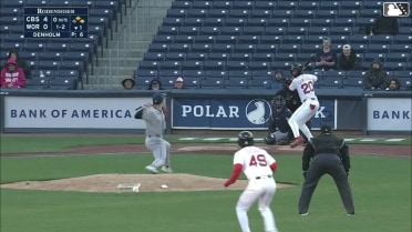 Trenton Denholm In play, run(s) to Kristian Campbell