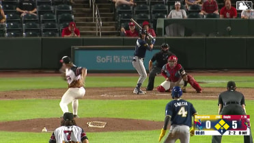 Carson Roccaforte strikes out swinging.