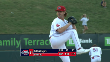 Dalton Rogers strikes out five batters