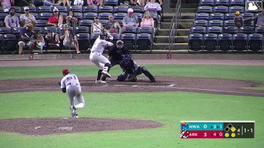 Charlie Pagliarini doubles (26) on a line drive to right fielder Alberto Rodriguez. Boston Smith scores.